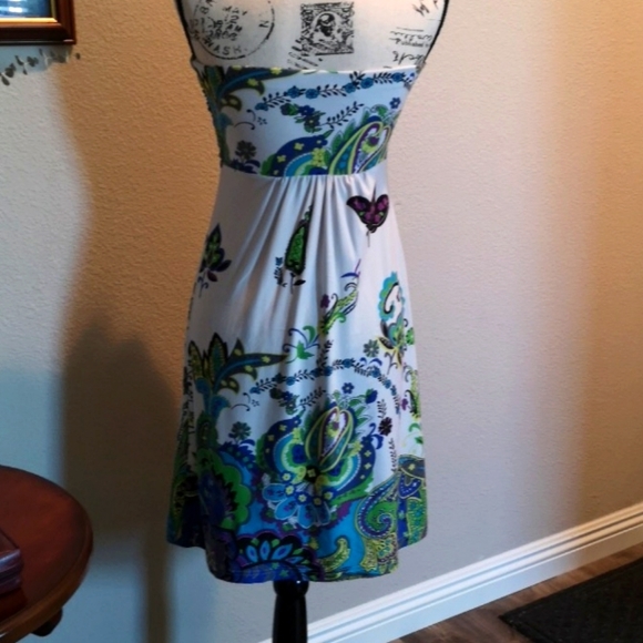 Strapless printed dress - Picture 2 of 5